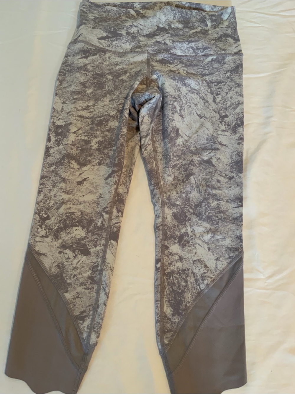 Lululemon Leggings Neutral Abstract Design Sz 10